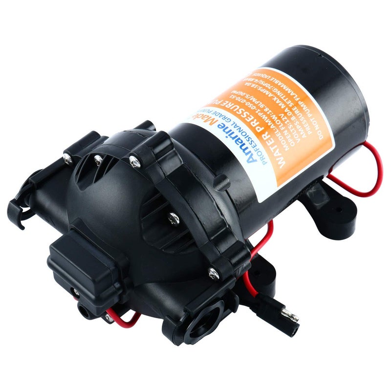 Amarine Made مجموعة مضخة غسيل سطح السفينة Amarine Made 70 PSI 12 فولت 5.0 جالون في الدقيقة لقافلة RV قارب يخت بحري - Image 3